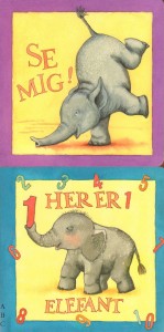 pap-klapbog med Lille Elefant bind 2 og 3